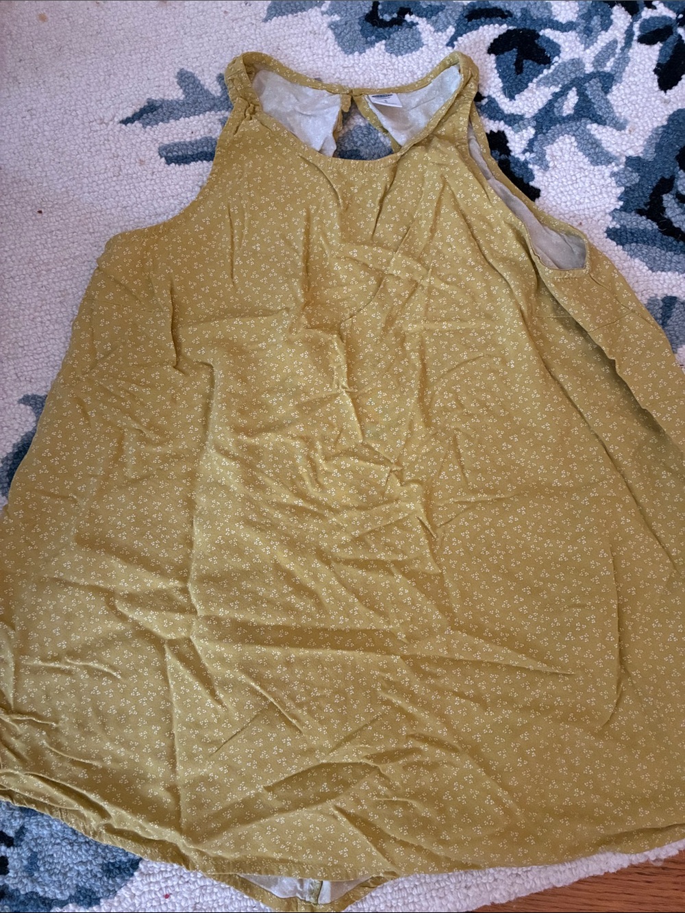 Old Navy Mustard Yellow Floral Tank Top